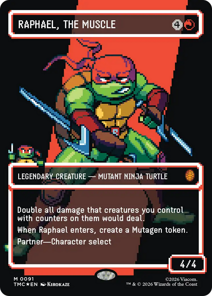 Raphael, the Muscle (0091) (Borderless) (Surge Foil) [Teenage Mutant Ninja Turtles Commander] | Exor Games Dartmouth