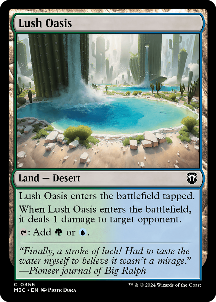 Lush Oasis (Ripple Foil) [Modern Horizons 3 Commander] | Exor Games Dartmouth