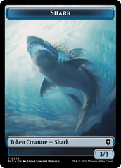 Elemental // Shark Double-Sided Token [Bloomburrow Commander Tokens] | Exor Games Dartmouth