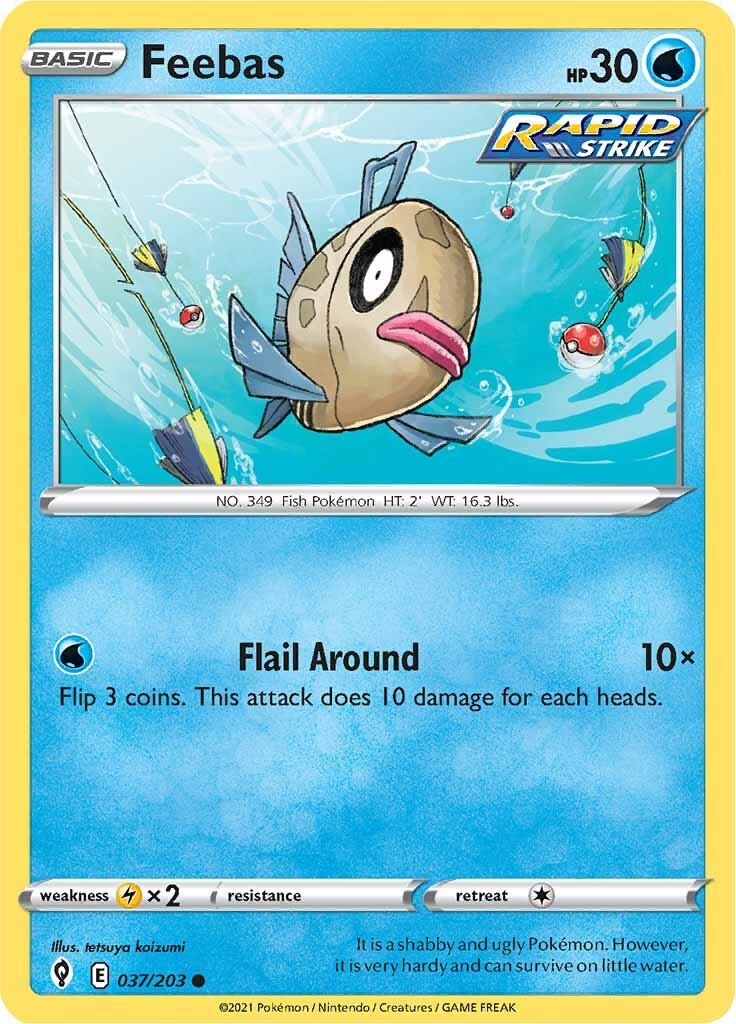 Feebas (037/203) [Sword & Shield: Evolving Skies] | Exor Games Dartmouth