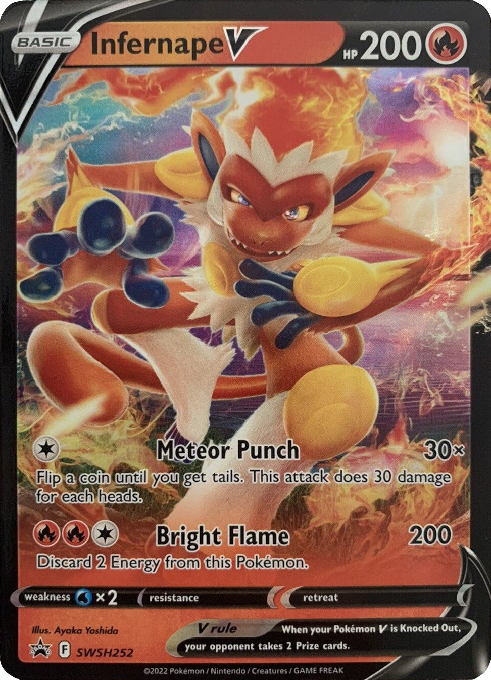 Infernape V (SWSH252) (Jumbo Card) [Sword & Shield: Black Star Promos] | Exor Games Dartmouth