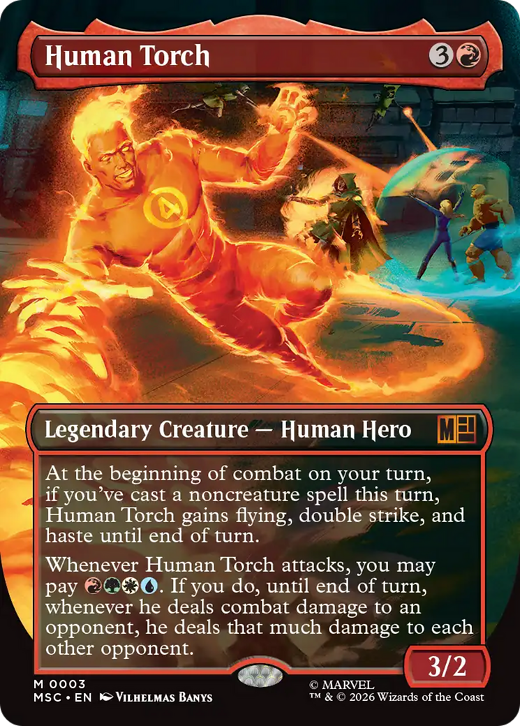 Human Torch (Borderless) [Marvel Super Heroes Commander] | Exor Games Dartmouth