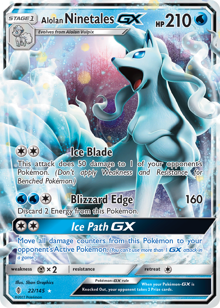 Alolan Ninetales GX (22/145) [Sun & Moon: Guardians Rising] | Exor Games Dartmouth