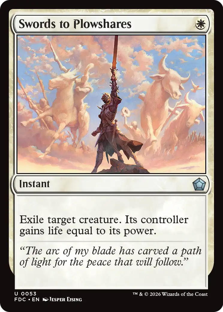 Swords to Plowshares [Foundations Commander] | Exor Games Dartmouth