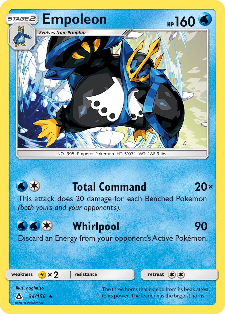 Empoleon (34/156) (Cracked Ice Holo) (Theme Deck Exclusive) [Sun & Moon: Ultra Prism] | Exor Games Dartmouth