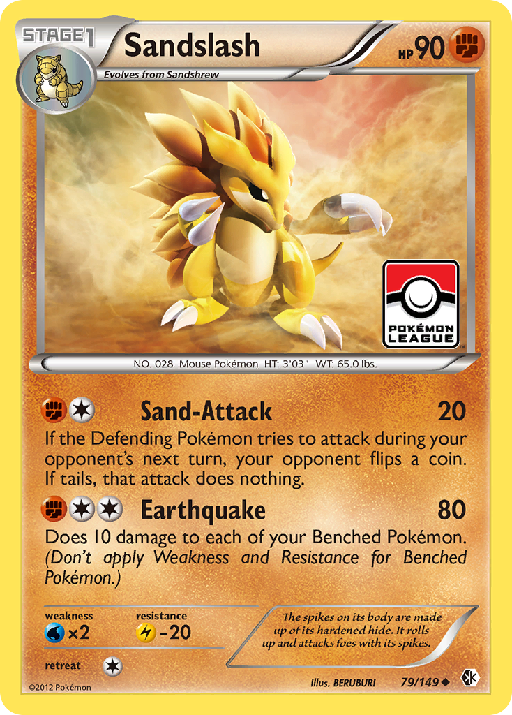 Sandslash (79/149) [Black & White: Boundaries Crossed] | Exor Games Dartmouth