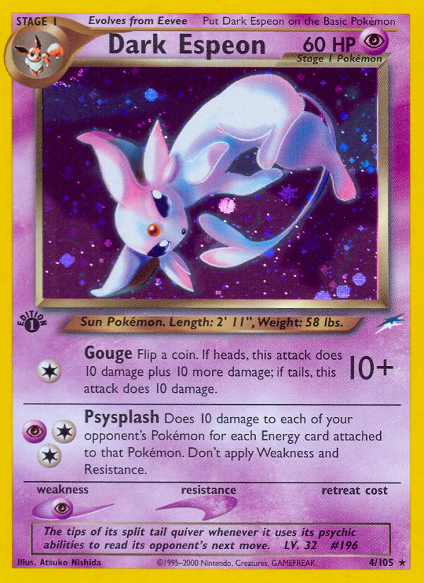 Dark Espeon (4/105) [Neo Destiny 1st Edition] | Exor Games Dartmouth