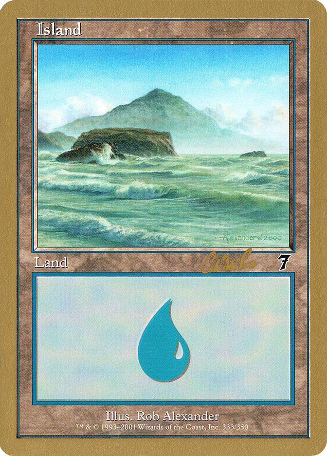 Island (cr333) (Carlos Romao) [World Championship Decks 2002] | Exor Games Dartmouth