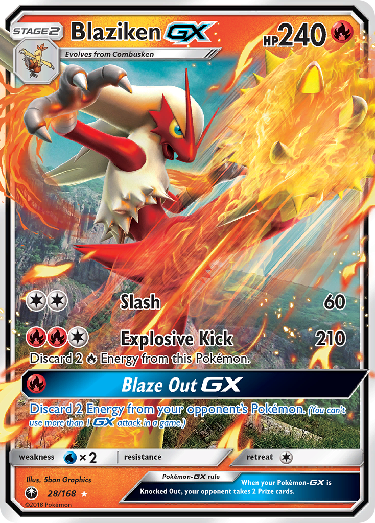 Blaziken GX (28/168) [Sun & Moon: Celestial Storm] | Exor Games Dartmouth