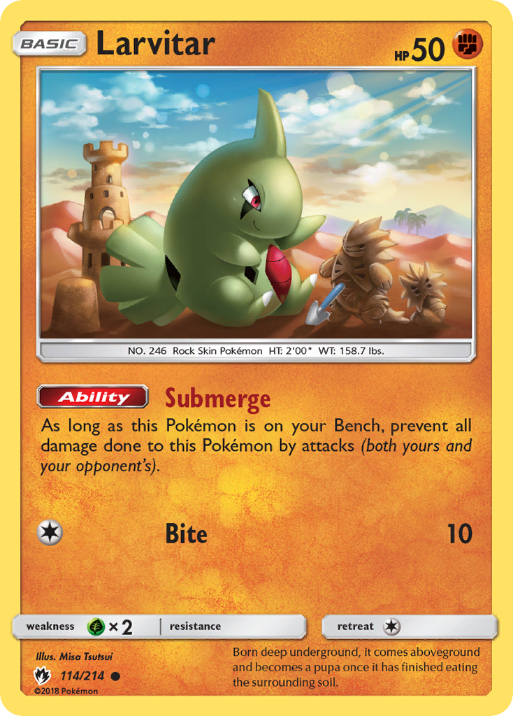 Larvitar (114/214) [Sun & Moon: Lost Thunder] | Exor Games Dartmouth