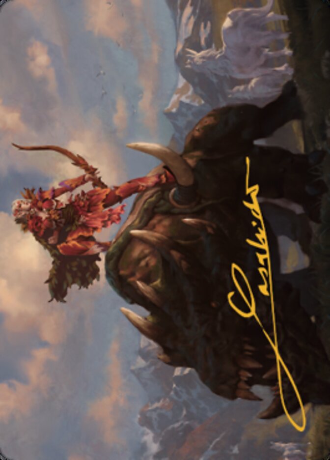 Meria's Outrider Art Card (Gold-Stamped Signature) [Dominaria United Art Series] | Exor Games Dartmouth