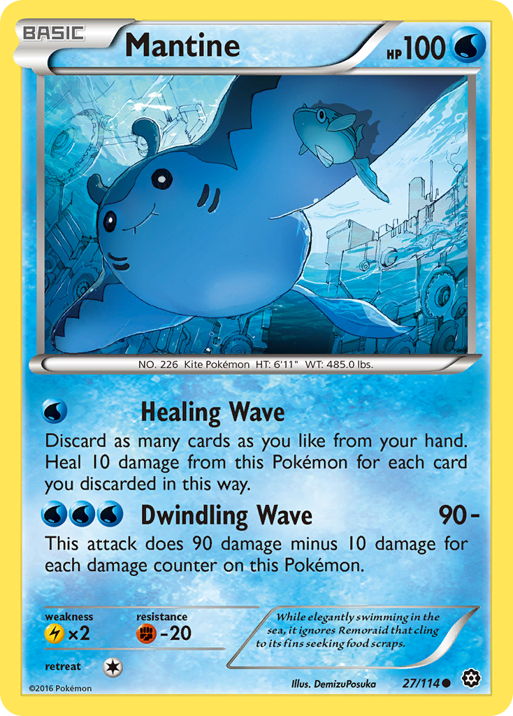 Mantine (27/114) [XY: Steam Siege] | Exor Games Dartmouth