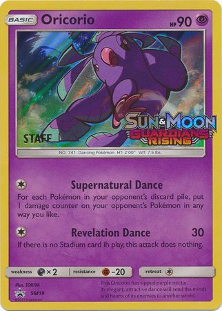 Oricorio (SM19) (Staff Prerelease Promo) [Sun & Moon: Black Star Promos] | Exor Games Dartmouth