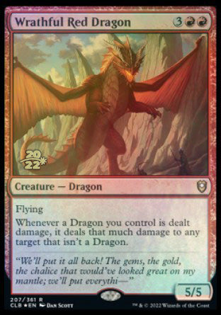 Wrathful Red Dragon [Commander Legends: Battle for Baldur's Gate Prerelease Promos] | Exor Games Dartmouth