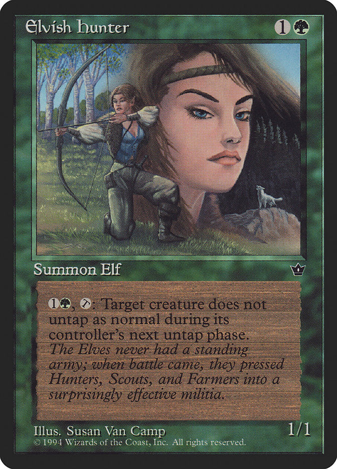 Elvish Hunter (Susan Van Camp) [Fallen Empires] | Exor Games Dartmouth