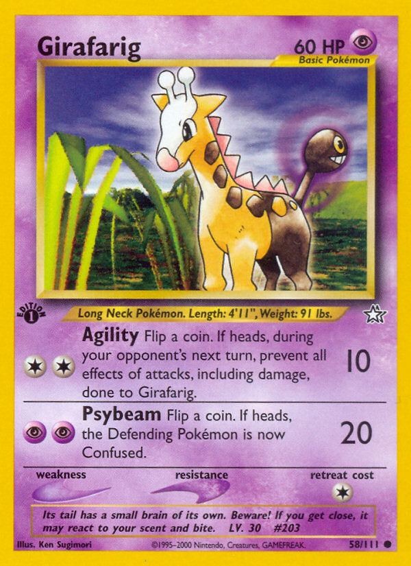 Girafarig (58/111) [Neo Genesis 1st Edition] | Exor Games Dartmouth