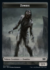 Zombie // Knight Double-sided Token [Double Masters 2022 Tokens] | Exor Games Dartmouth