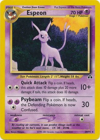 Espeon (20/75) [Neo Discovery Unlimited] | Exor Games Dartmouth