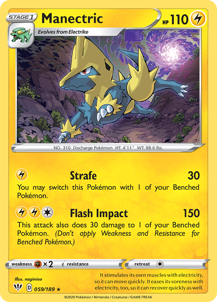 Manectric (059/189) [Sword & Shield: Darkness Ablaze] | Exor Games Dartmouth