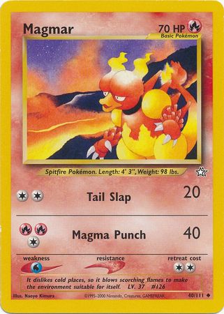Magmar (40/111) [Neo Genesis Unlimited] | Exor Games Dartmouth