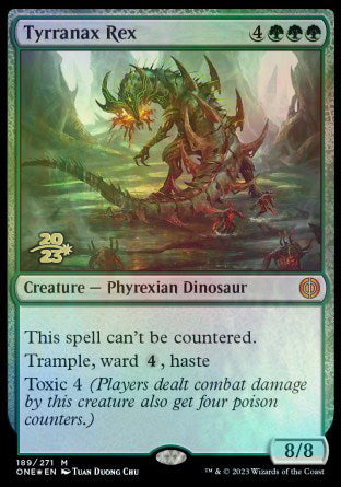 Tyrranax Rex [Phyrexia: All Will Be One Prerelease Promos] | Exor Games Dartmouth