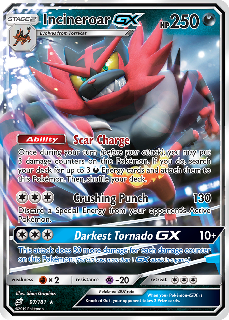 Incineroar GX (97/181) [Sun & Moon: Team Up] | Exor Games Dartmouth