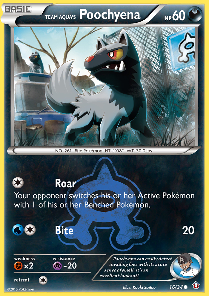 Team Aqua's Poochyena (16/34) [XY: Double Crisis] | Exor Games Dartmouth