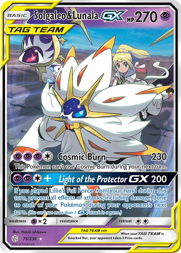 Solgaleo & Lunala GX (75/236) [Sun & Moon: Cosmic Eclipse] | Exor Games Dartmouth