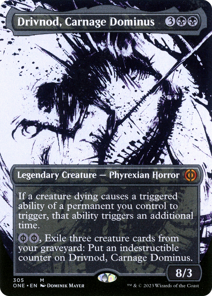 Drivnod, Carnage Dominus (Borderless Ichor) [Phyrexia: All Will Be One] | Exor Games Dartmouth