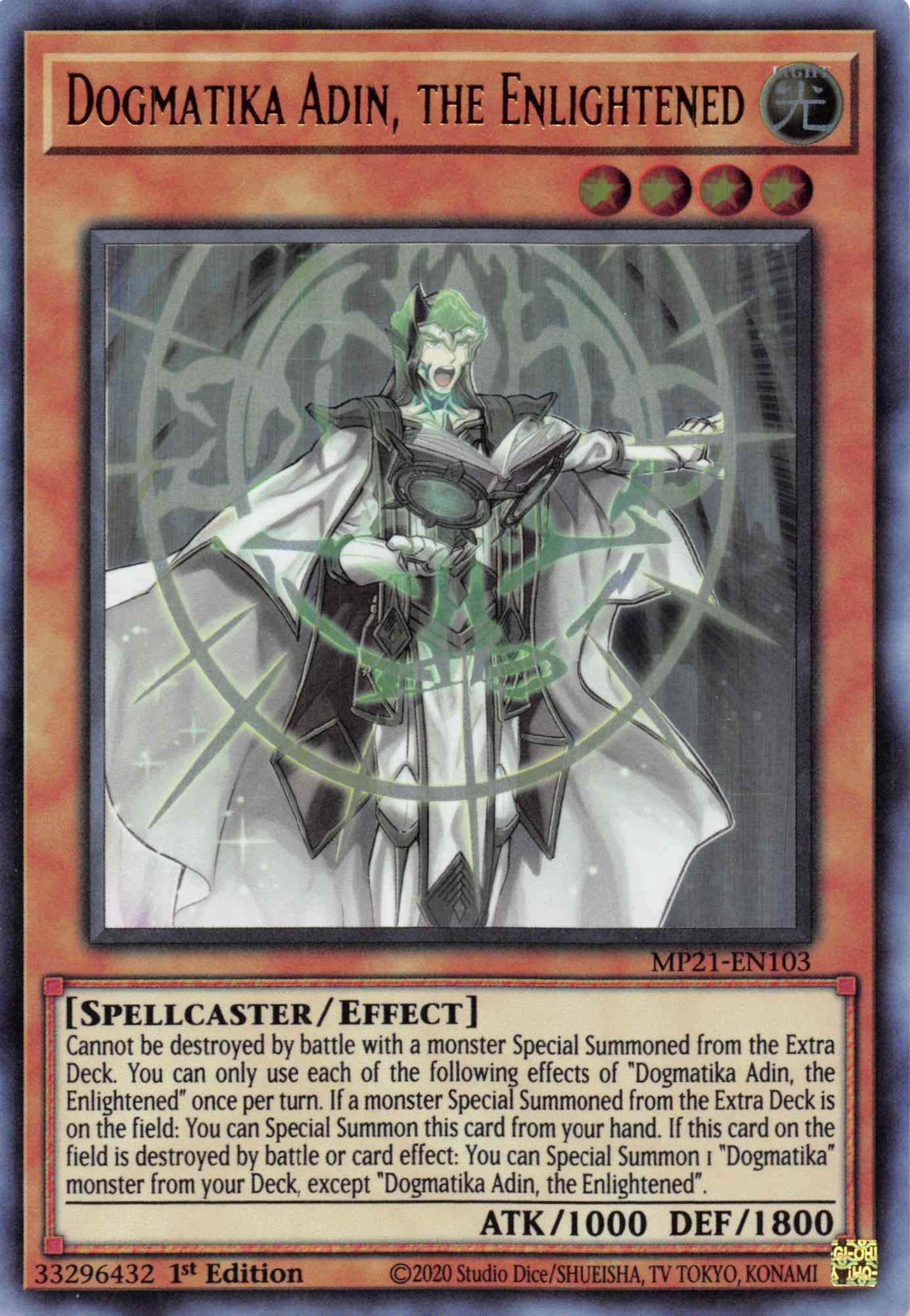 Dogmatika Adin, the Enlightened [MP21-EN103] Ultra Rare | Exor Games Dartmouth