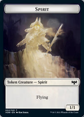 Human (001) // Spirit (002) Double-sided Token [Innistrad: Crimson Vow Tokens] | Exor Games Dartmouth