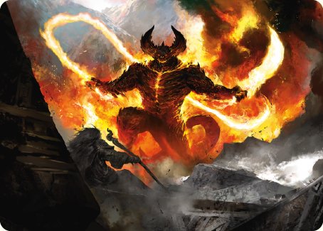 The Balrog, Flame of Udun Art Card [The Lord of the Rings: Tales of Middle-earth Art Series] | Exor Games Dartmouth