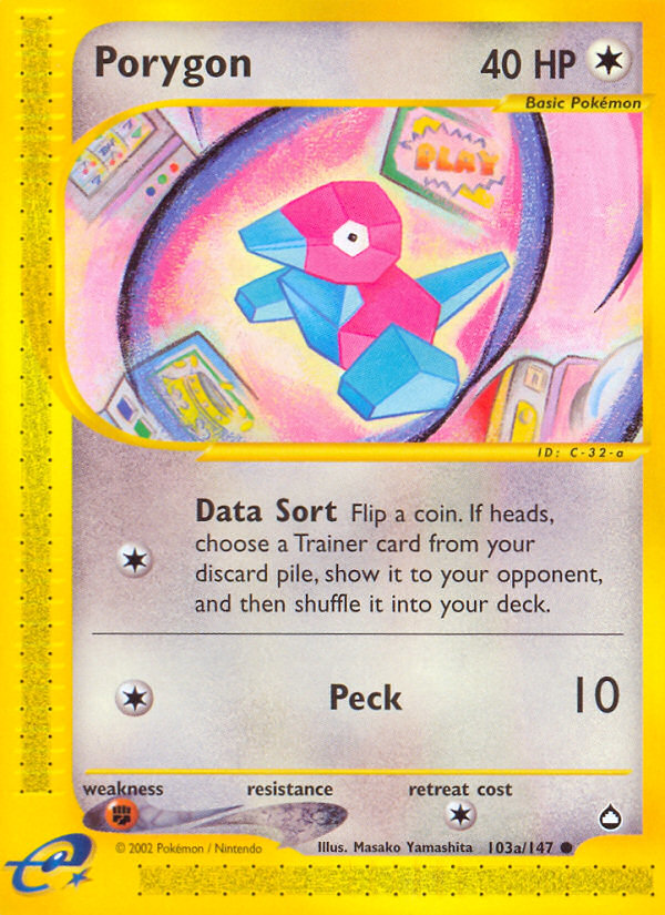 Porygon (103a/147) [Aquapolis] | Exor Games Dartmouth