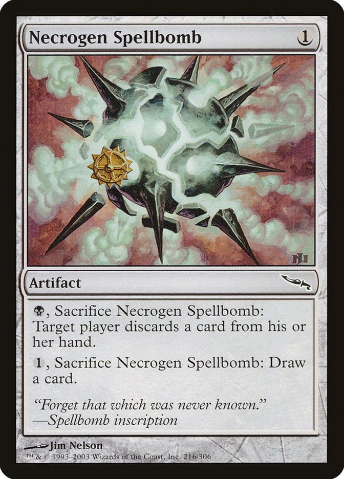 Necrogen Spellbomb [Mirrodin] | Exor Games Dartmouth