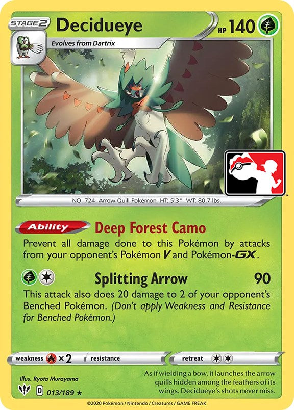 Decidueye (013/189) [Prize Pack Series One] | Exor Games Dartmouth