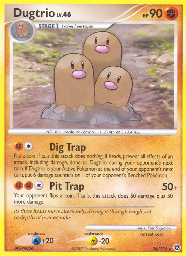 Dugtrio (24/132) [Diamond & Pearl: Secret Wonders] | Exor Games Dartmouth