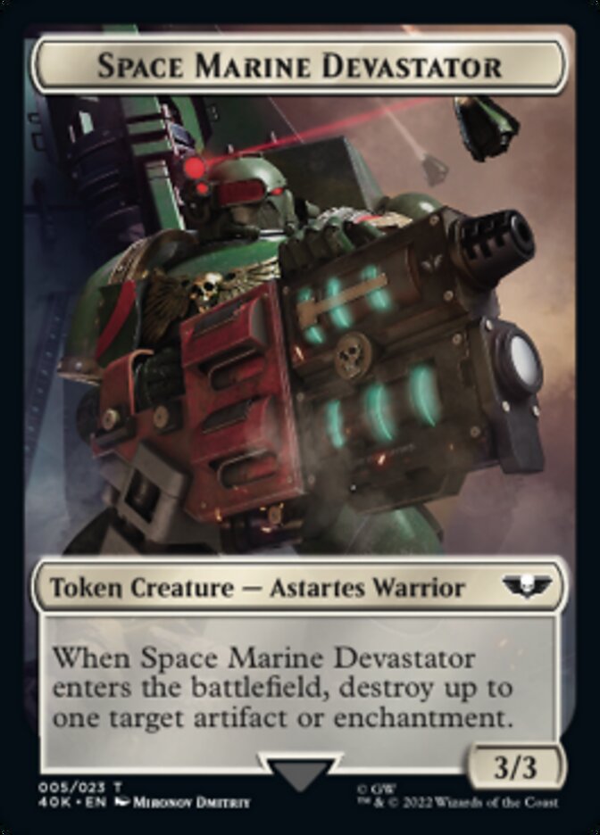 Soldier (002) // Space Marine Devastator Double-sided Token [Universes Beyond: Warhammer 40,000 Tokens] | Exor Games Dartmouth