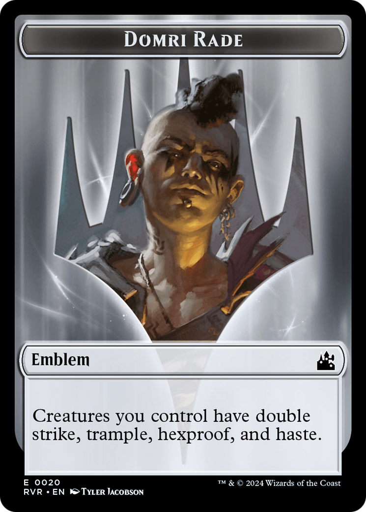 Goblin (0008) // Emblem - Domri Rade Double-Sided Token [Ravnica Remastered Tokens] | Exor Games Dartmouth