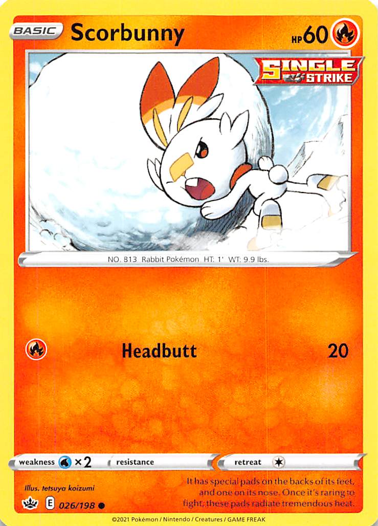 Scorbunny (026/198) [Sword & Shield: Chilling Reign] | Exor Games Dartmouth