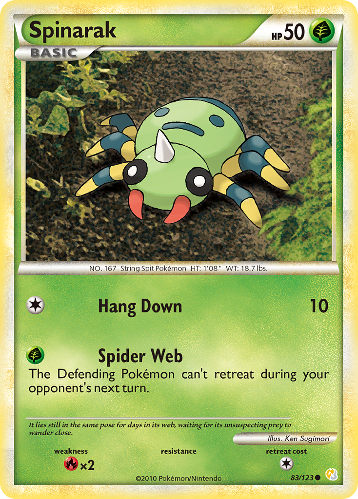 Spinarak (83/123) [HeartGold & SoulSilver: Base Set] | Exor Games Dartmouth