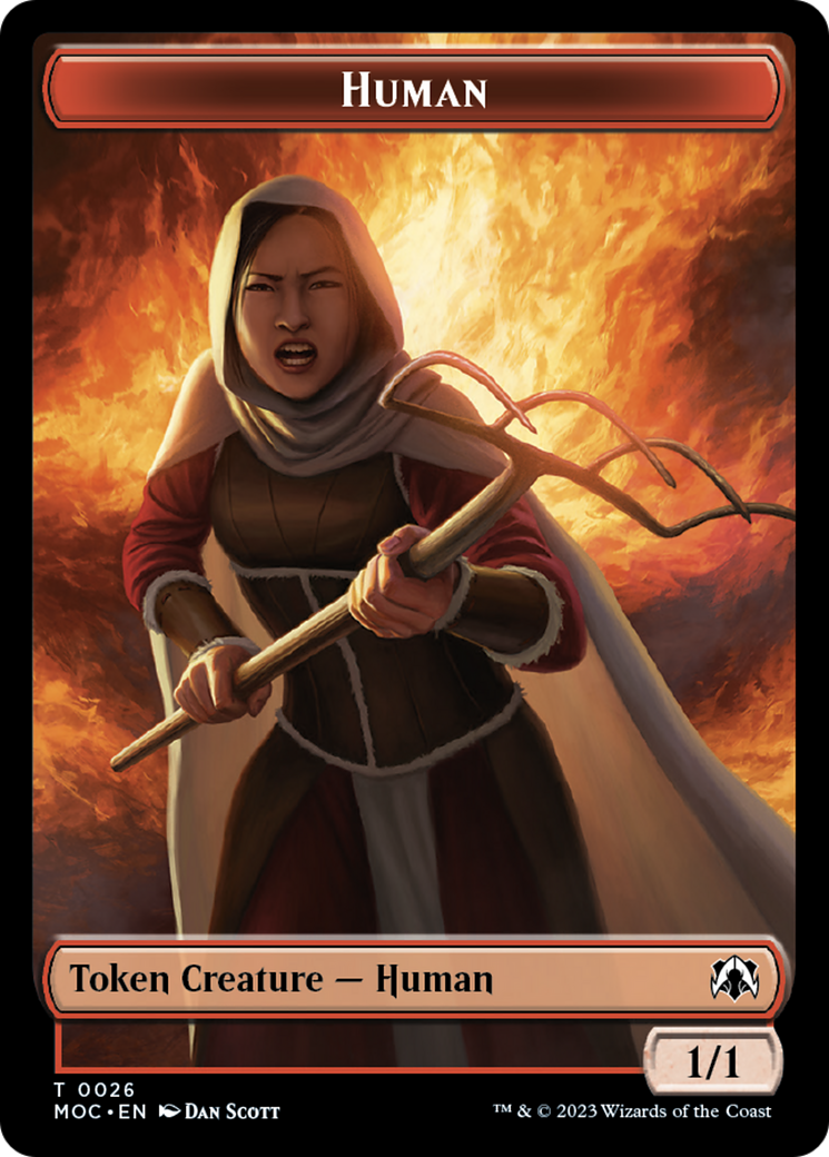 Squid // Human (26) Double-Sided Token [March of the Machine Commander Tokens] | Exor Games Dartmouth