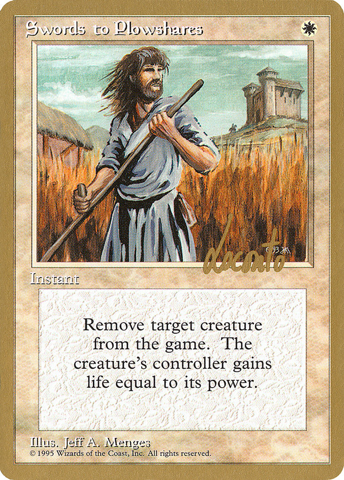 Swords to Plowshares (Michael Loconto) [Pro Tour Collector Set] | Exor Games Dartmouth