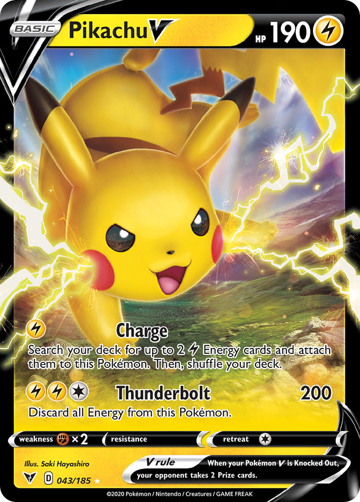 Pikachu V (043/185) [Sword & Shield: Vivid Voltage] | Exor Games Dartmouth