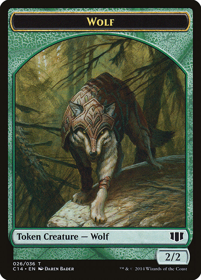 Treefolk // Wolf Double-sided Token [Commander 2014 Tokens] | Exor Games Dartmouth