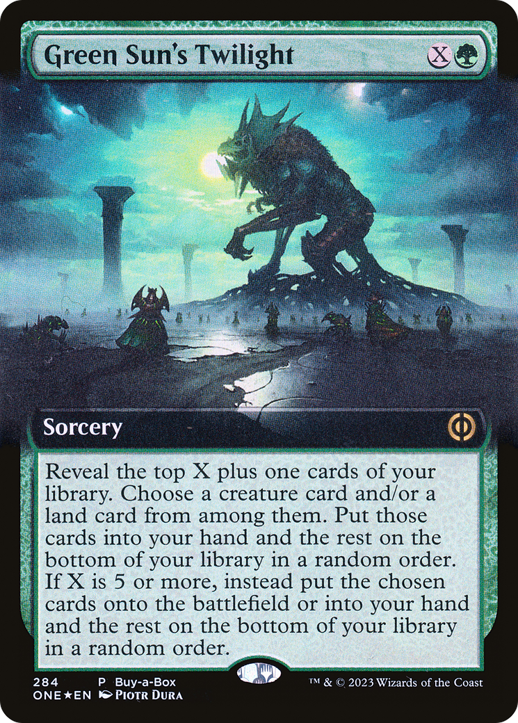 Green Sun's Twilight (Buy-A-Box) (Extended Art) [Phyrexia: All Will Be One] | Exor Games Dartmouth