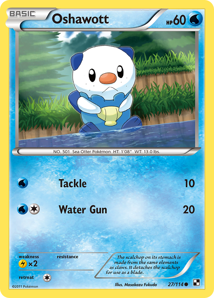 Oshawott (27/114) [Black & White: Base Set] | Exor Games Dartmouth