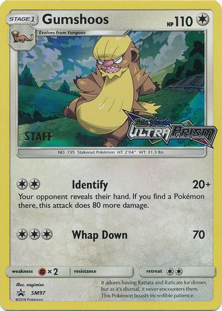 Gumshoos (SM97) (Staff Prerelease Promo) [Sun & Moon: Black Star Promos] | Exor Games Dartmouth