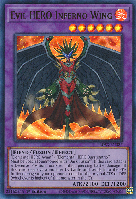 Evil HERO Inferno Wing [LDS3-EN027] Ultra Rare | Exor Games Dartmouth