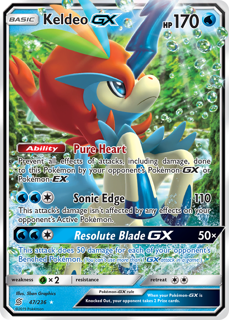 Keldeo GX (47/236) [Sun & Moon: Unified Minds] | Exor Games Dartmouth