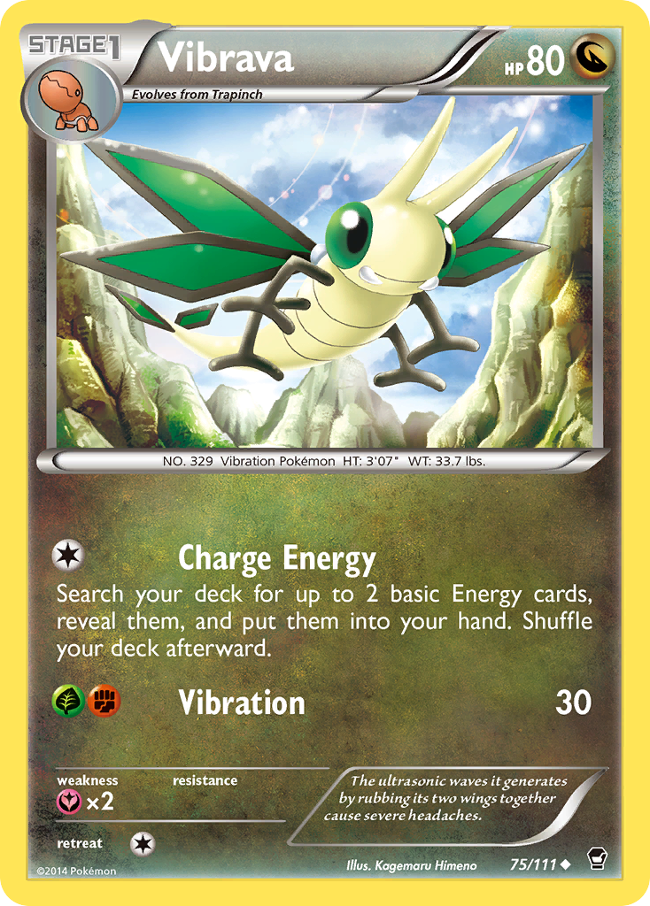 Vibrava (75/111) [XY: Furious Fists] | Exor Games Dartmouth